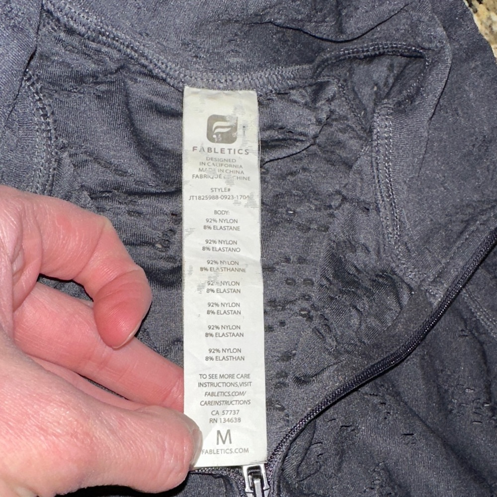 Fabletics Grey Lace Compression Jacket - Picture 2 of 4